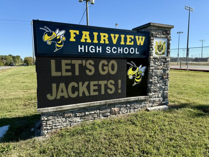 fairview high school sign